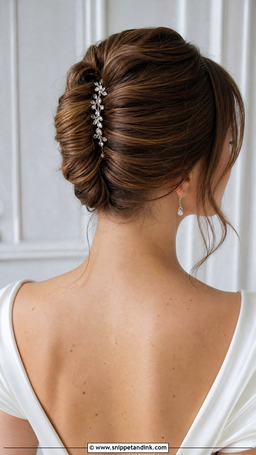 French Twist Bridal Hair For Shoulder Length Hair - Snippet and Ink - 15 Bridal Hair for Shoulder Length Hair Ideas