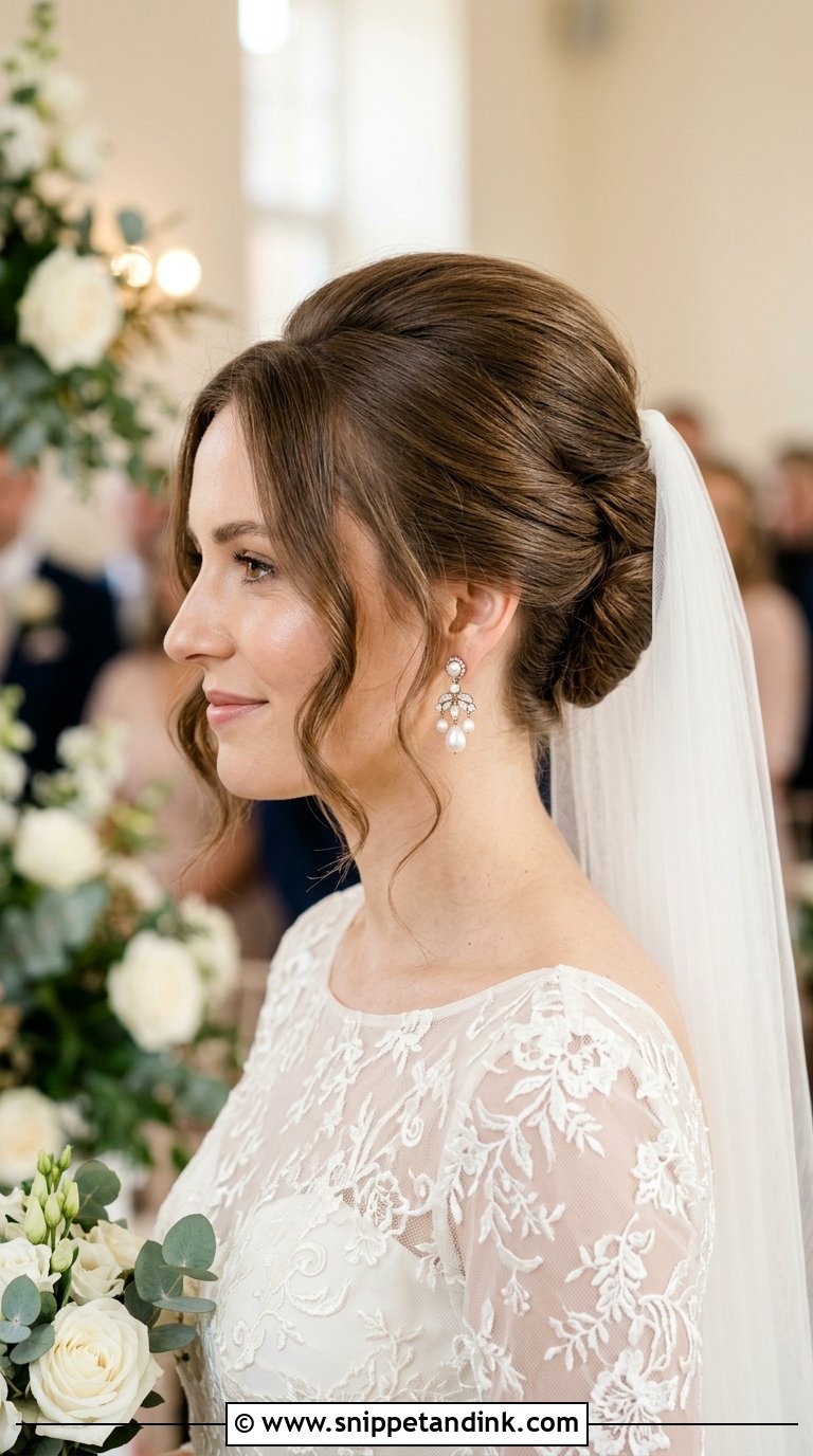 French Twist Bridal Hairstyle - Snippet and Ink - 20 Bridal Hairstyles Front View