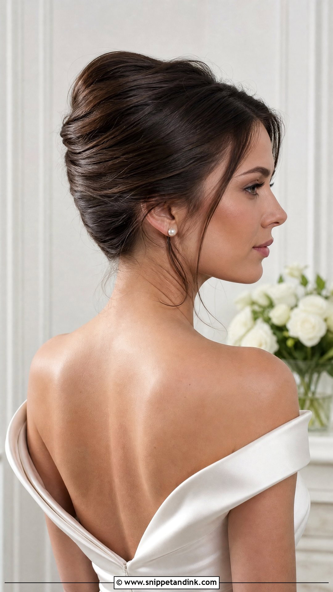 French Twist Bridal Updo Brown Hair - Snippet and Ink - 15 Bridal Updo Brown Hair Ideas