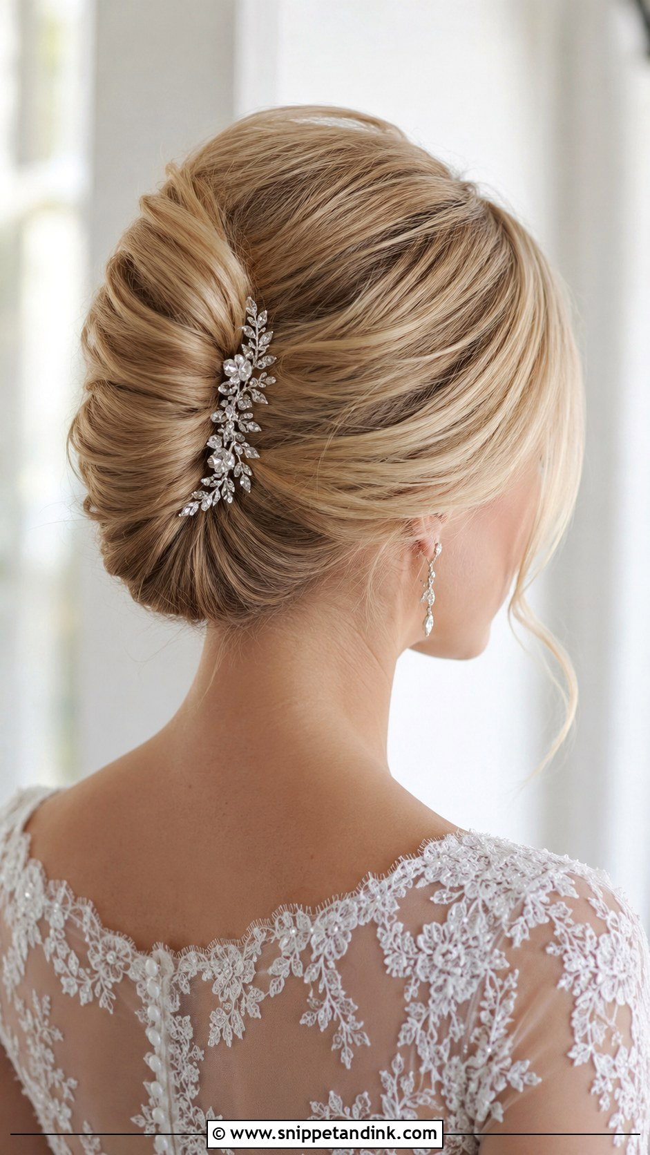 French Twist Bridal Updo For Long Hair - Snippet and Ink - 20 Elegant Bridal Updo Hairstyles for Long Hair Wedding