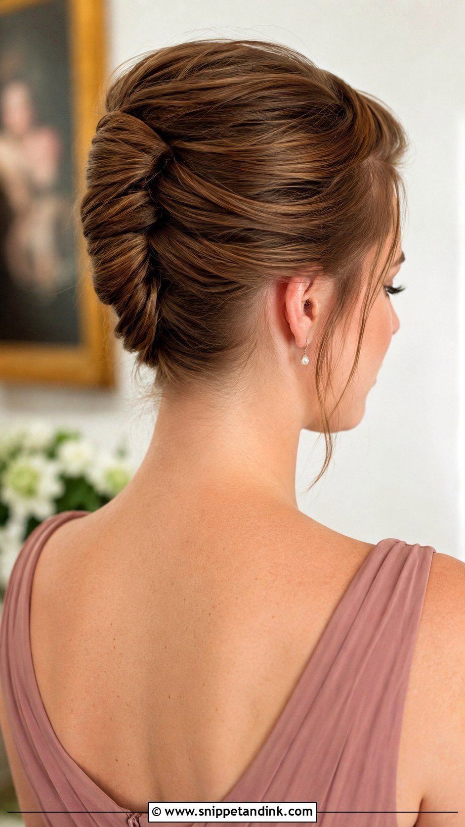 French Twist Bridesmaid Hairstyle For Medium Hair - Snippet and Ink - 20 Bridesmaid Hairstyles Mid Length