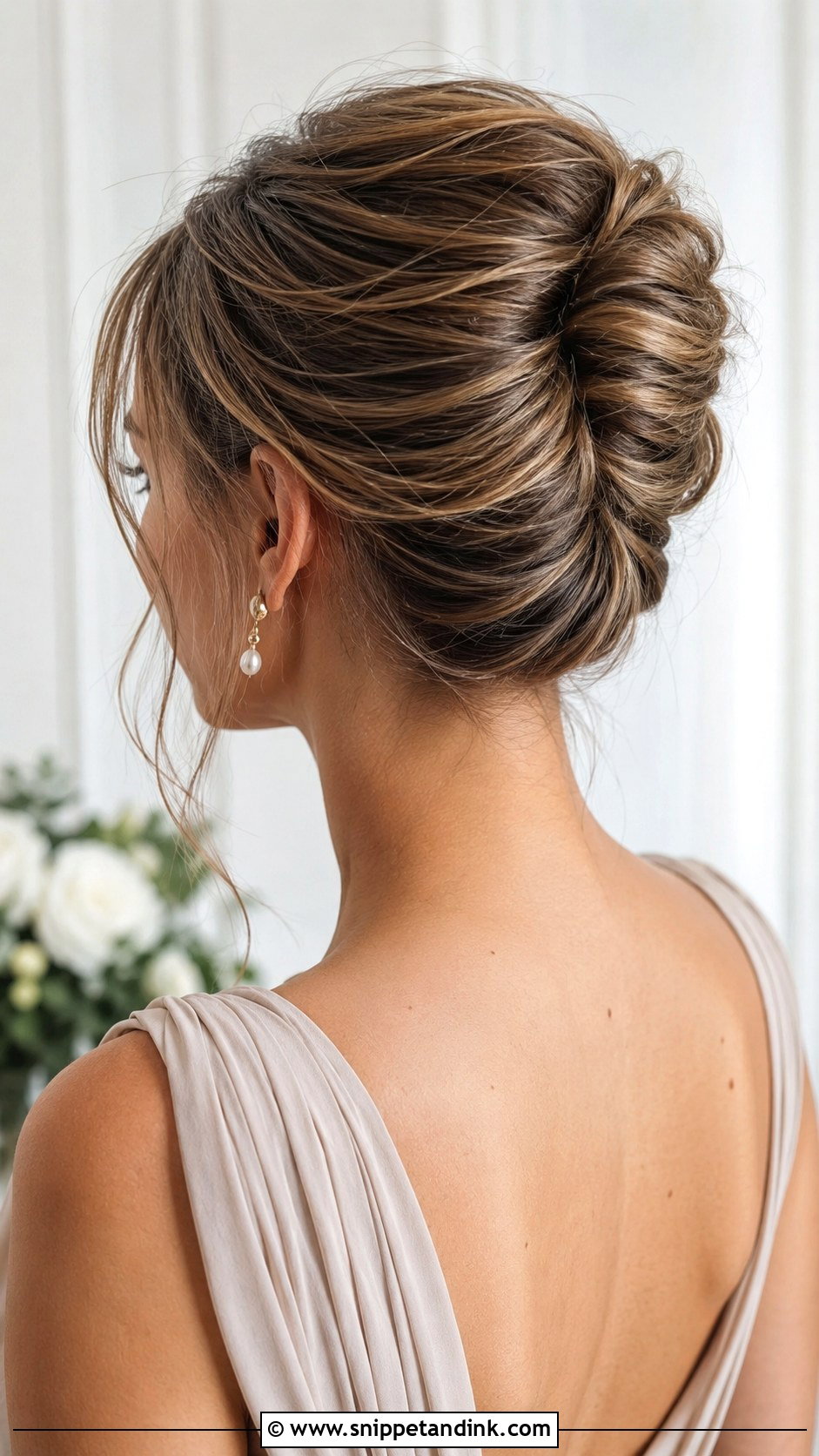 French Twist Bridesmaid Hairstyle For Round Face - Snippet and Ink - 20 Bridesmaid Hairstyles for Round Face