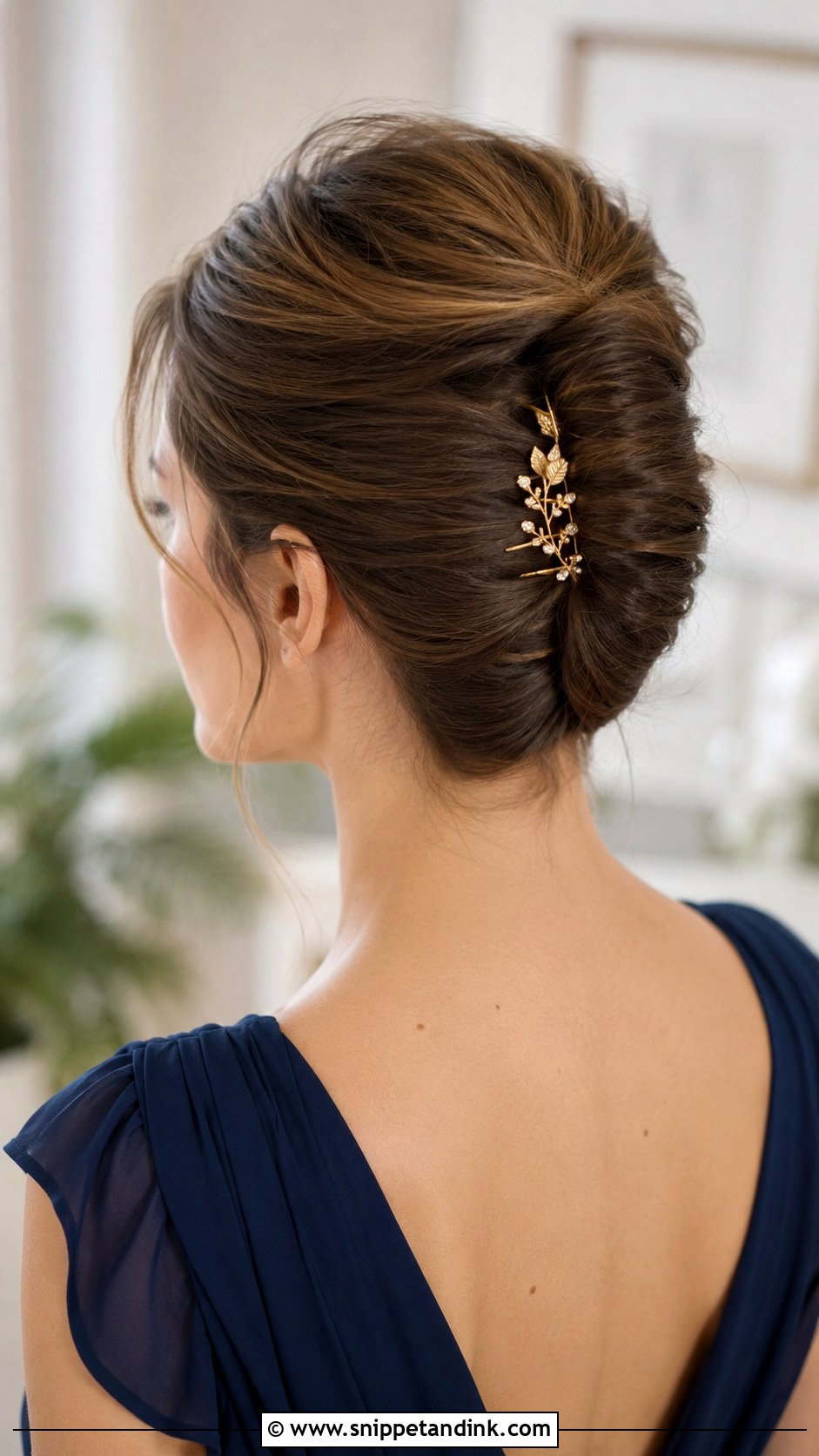 French Twist Bridesmaid Hairstyle for Medium Hair - Snippet and Ink - 20 Bridesmaid Hairstyles for Medium Hair