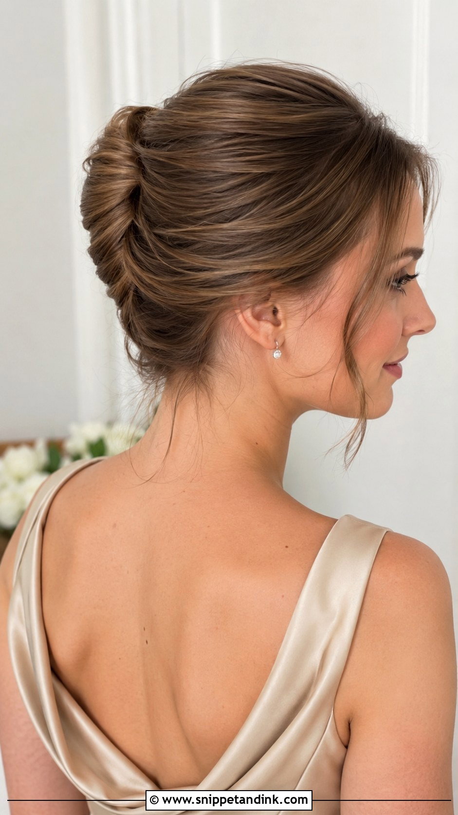 French Twist Bridesmaid Updo For Medium Hair - Snippet and Ink - 20 Bridesmaids Updos for Medium Hair