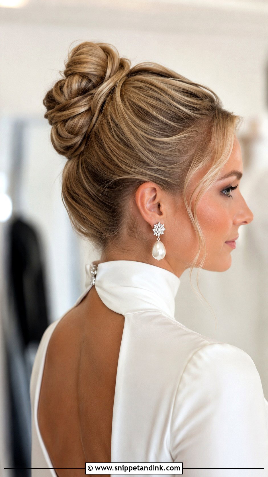 French Twist For High Neck Dress - Snippet and Ink - 15 Wedding Hairstyles for High Neck Dresses