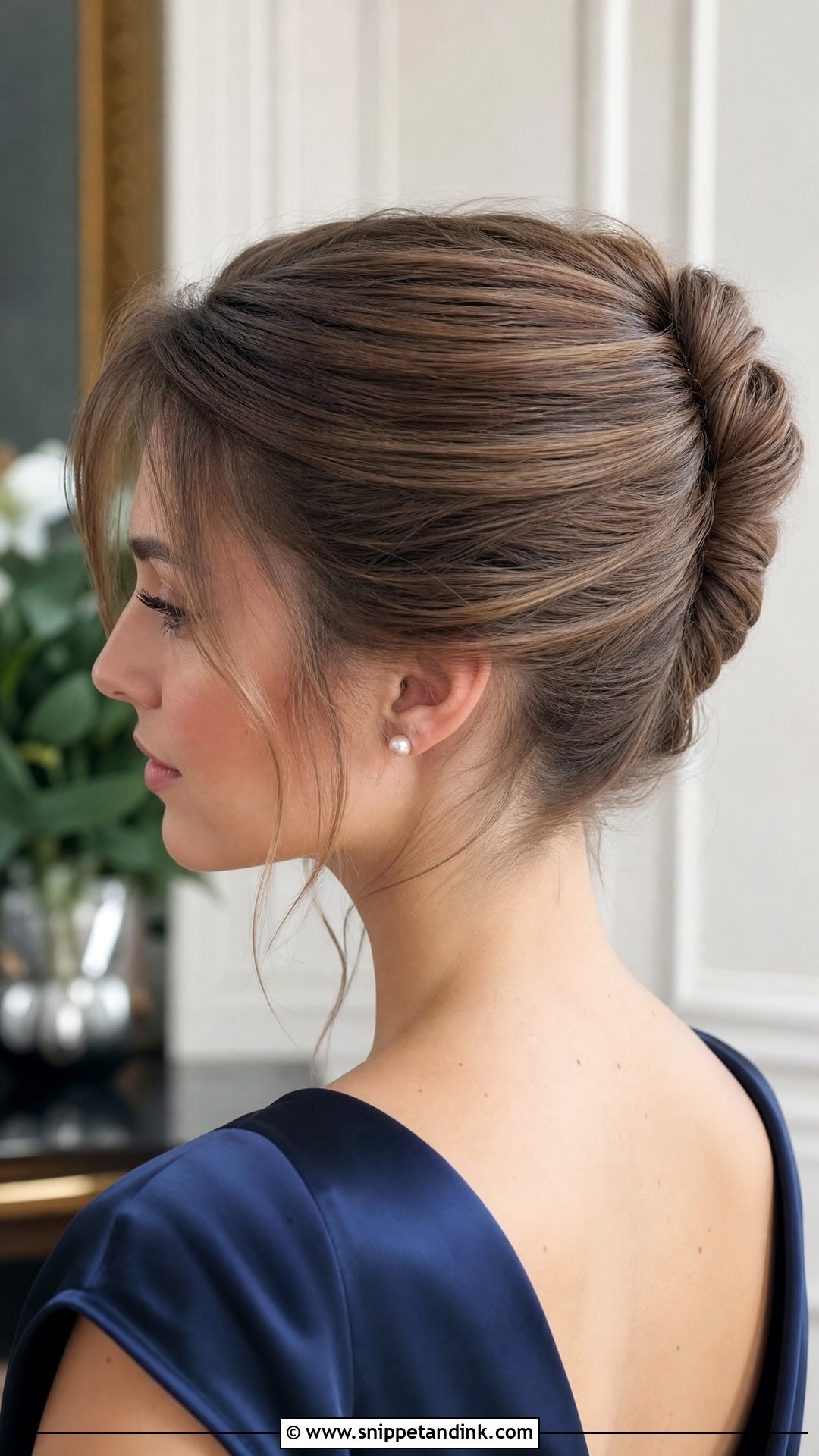 French Twist For Medium Hair - Snippet and Ink - 15 Easy Wedding Guest Updos for Medium Hair