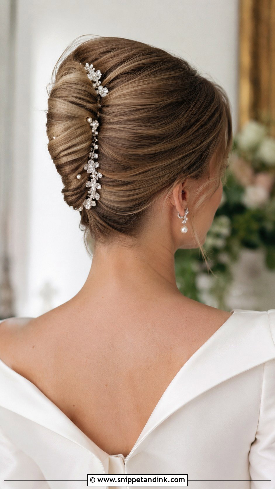 French Twist For Short Hair - Snippet and Ink - 25 Short Bridal Hairstyles