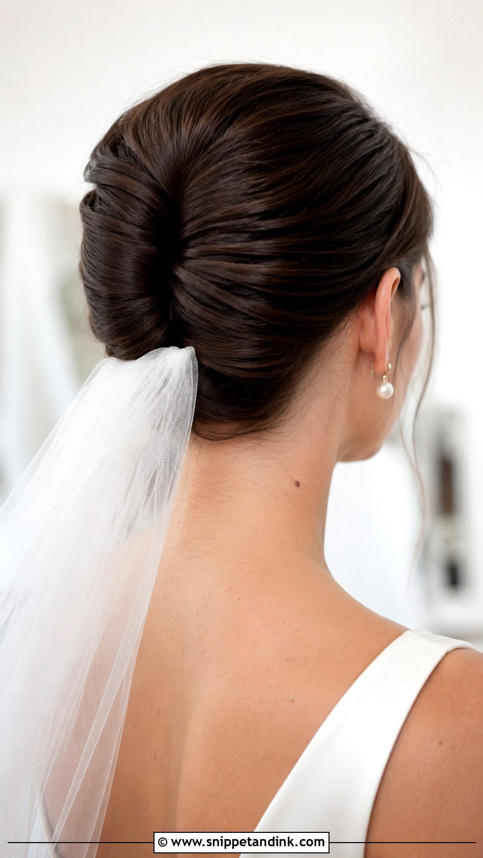 French Twist For Short Hair - Snippet and Ink - 30 Short Hair Bride Ideas