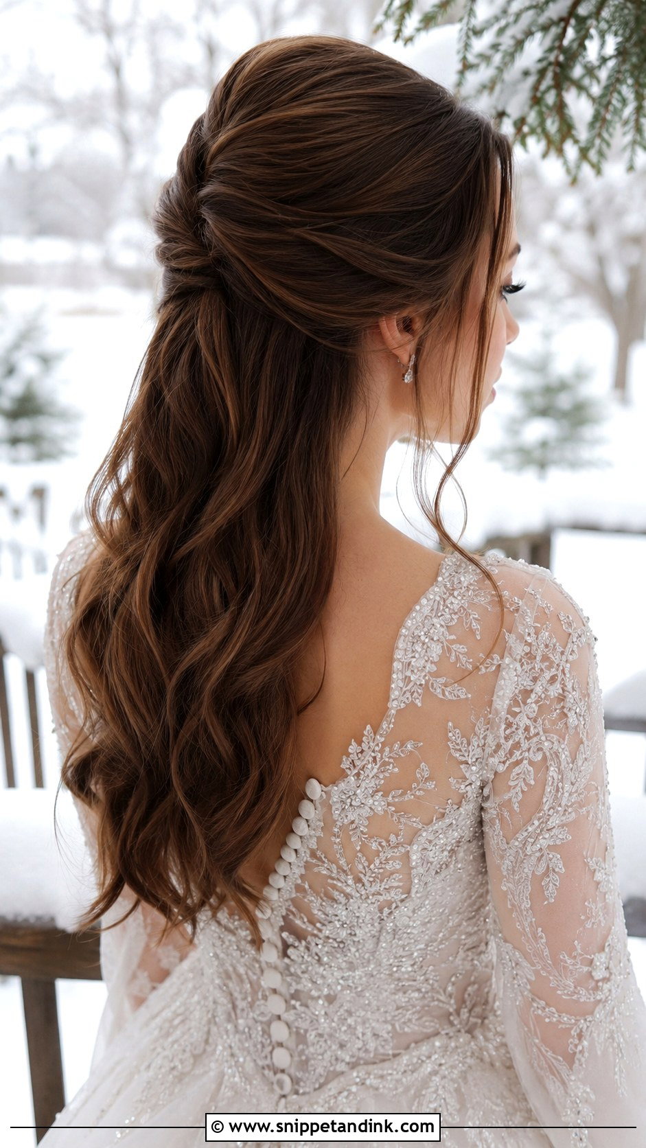 French Twist Half Up Wedding Hair - Snippet and Ink - 20 Medium Half-Up Half-Down Wedding Hair Ideas