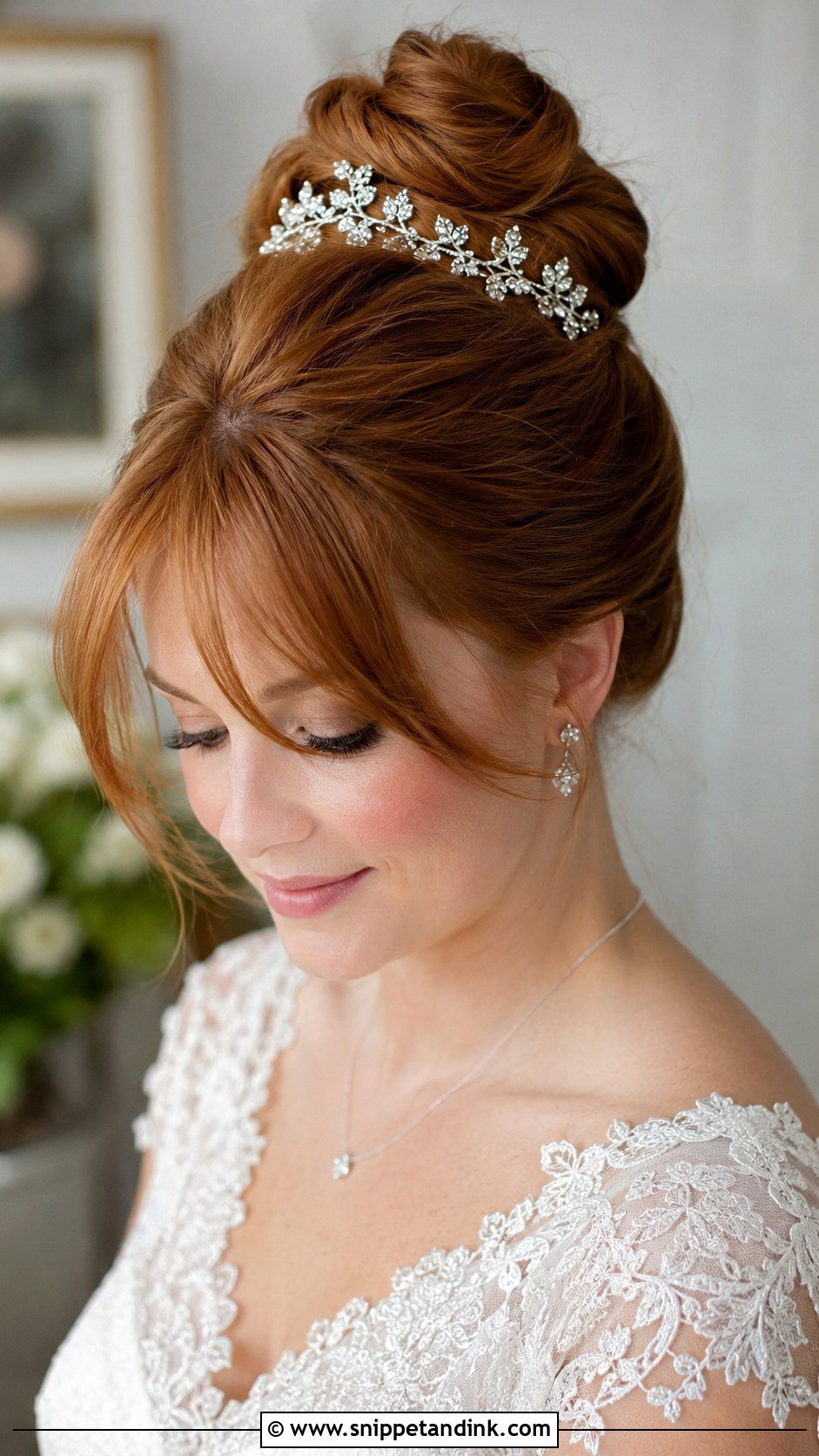 French Twist Into a High Bun - Snippet and Ink - 30 High Bun Wedding Hair Ideas