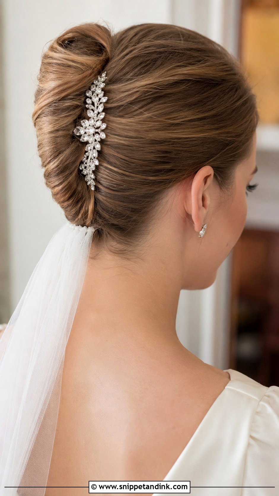 French Twist Short Hairstyle - Snippet and Ink - 25 Bridal Hairstyles for Short Hair