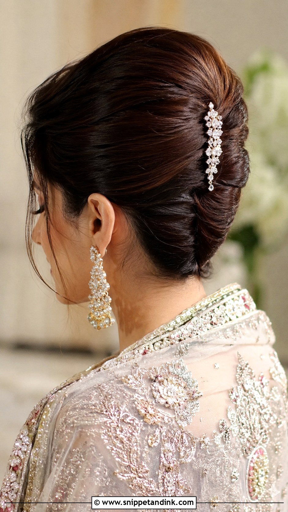 French Twist Updo - Snippet and Ink - 25 Pakistani Wedding Hairstyles