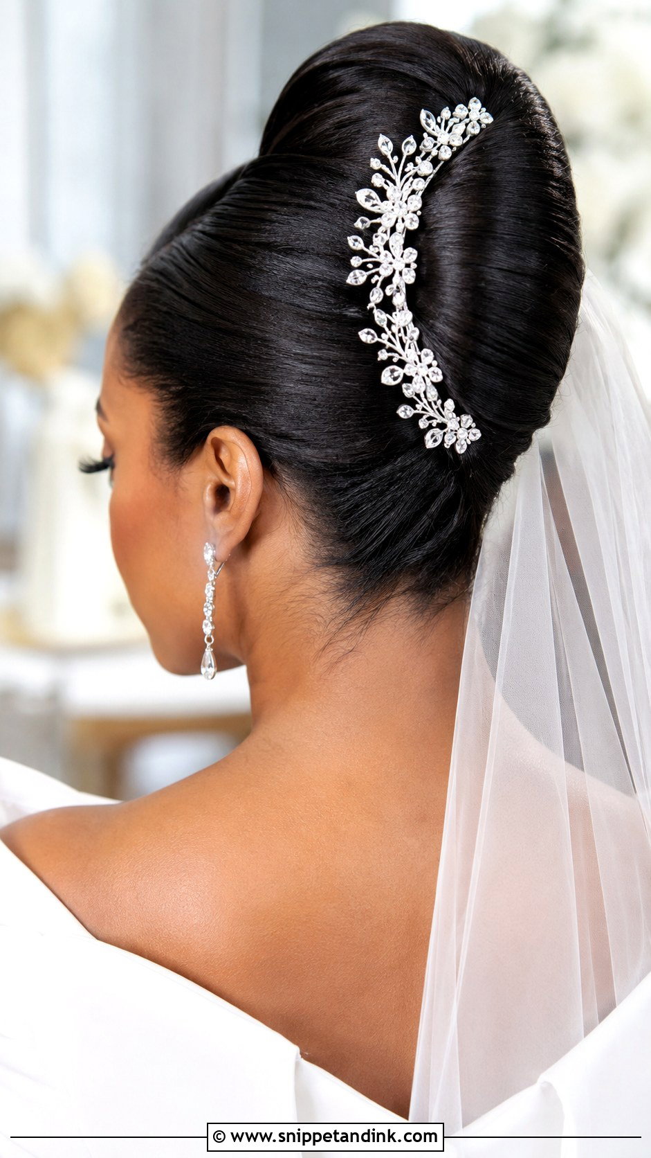 French Twist Updo - Snippet and Ink - 30 Black Bridal Hairstyles