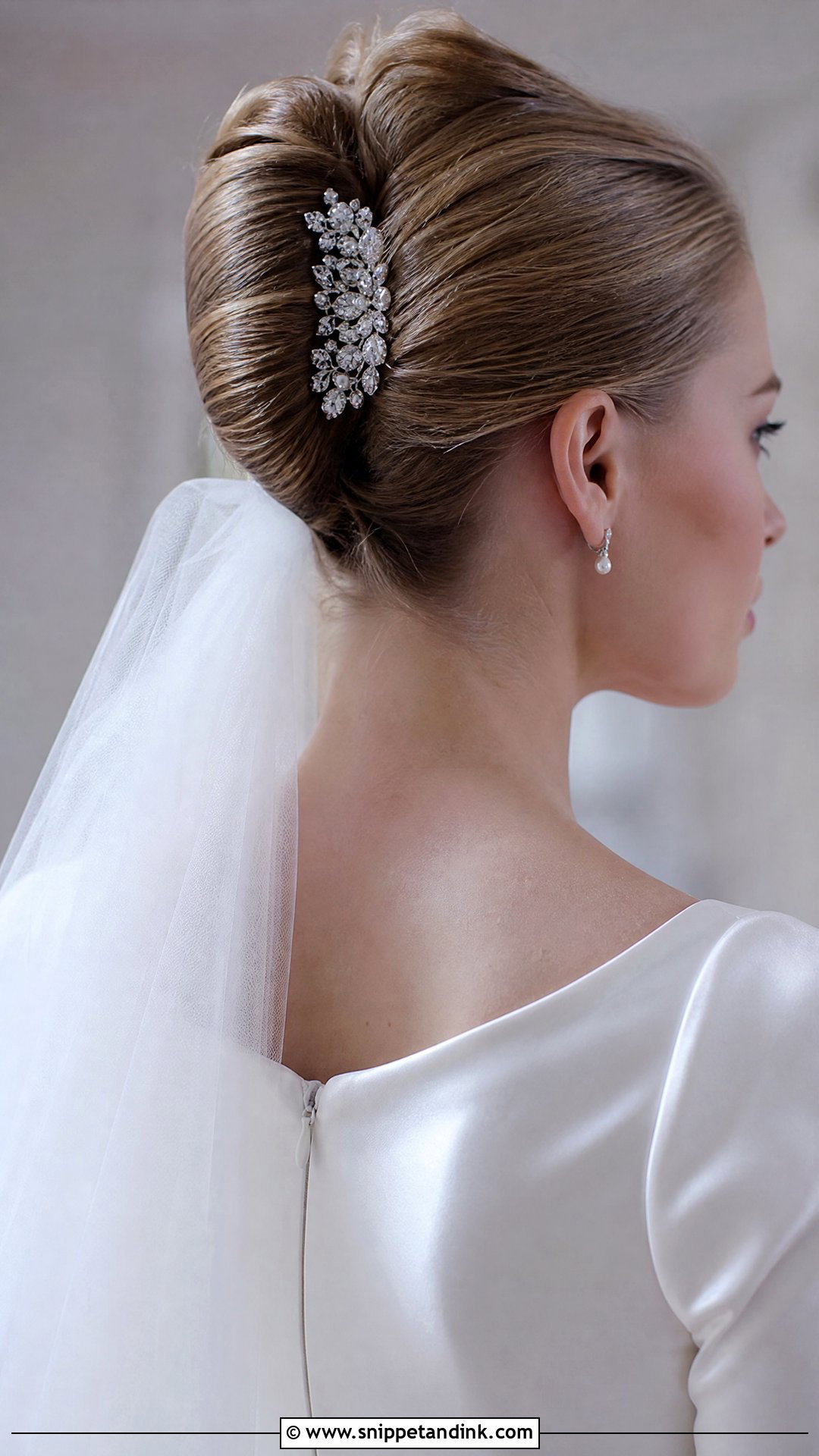 French Twist Updo Bun - Snippet and Ink - 20 Bridal Buns Hairstyle