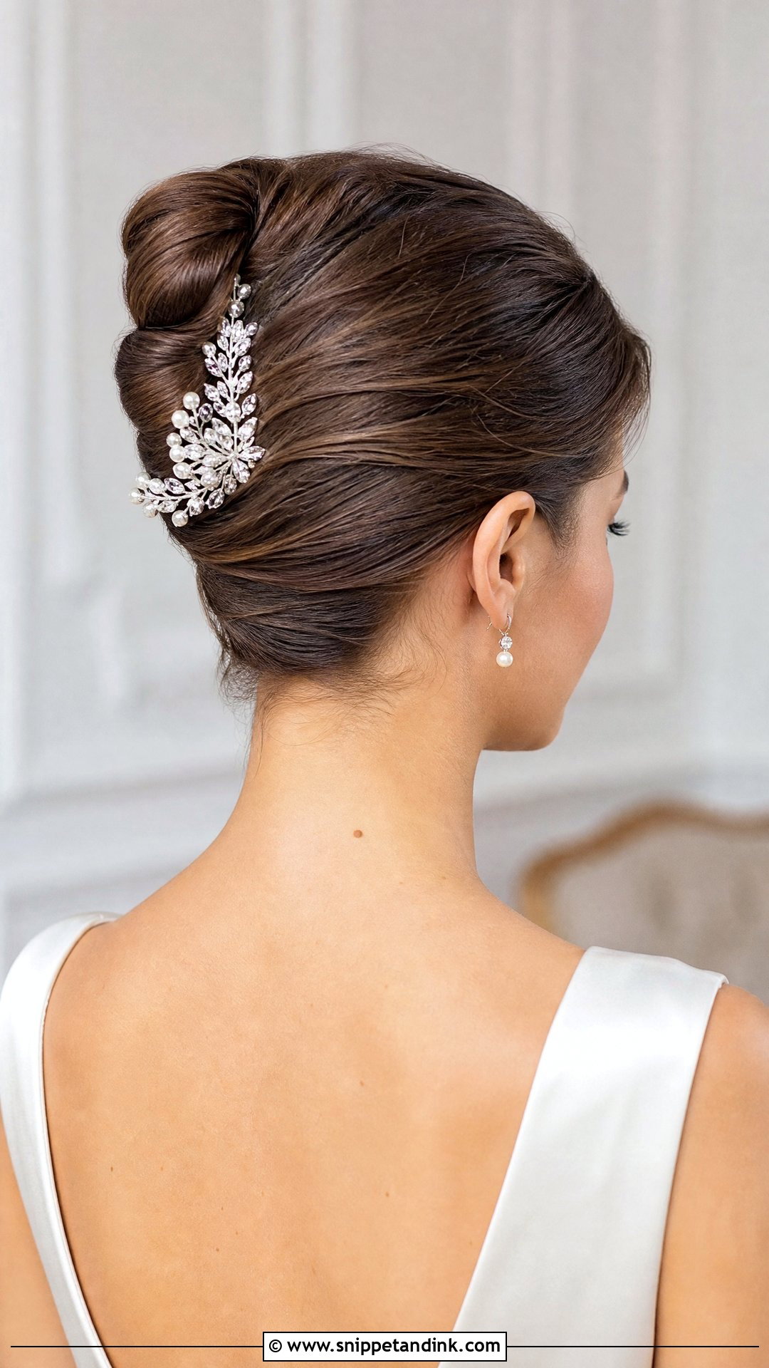 French Twist Updo For Short Hair Wedding - Snippet and Ink - 15 Easy Updos for Short Hair Wedding