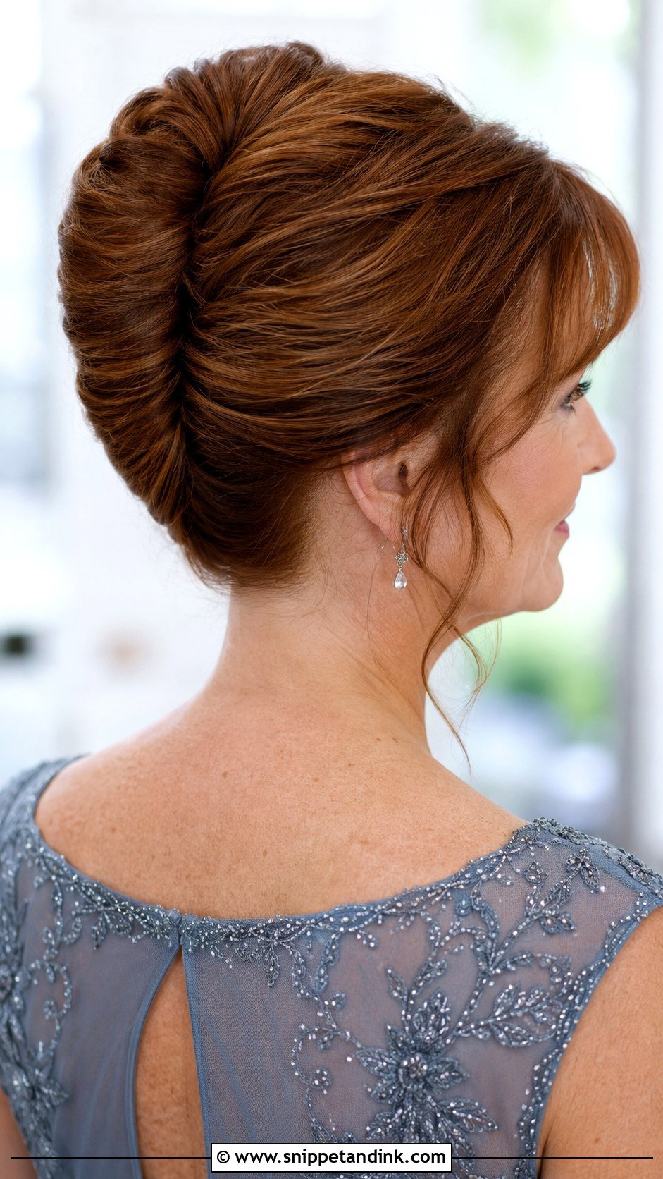 French Twist Updo for Medium Hair - Snippet and Ink - 20 Medium Length Mother of the Bride Hair Ideas