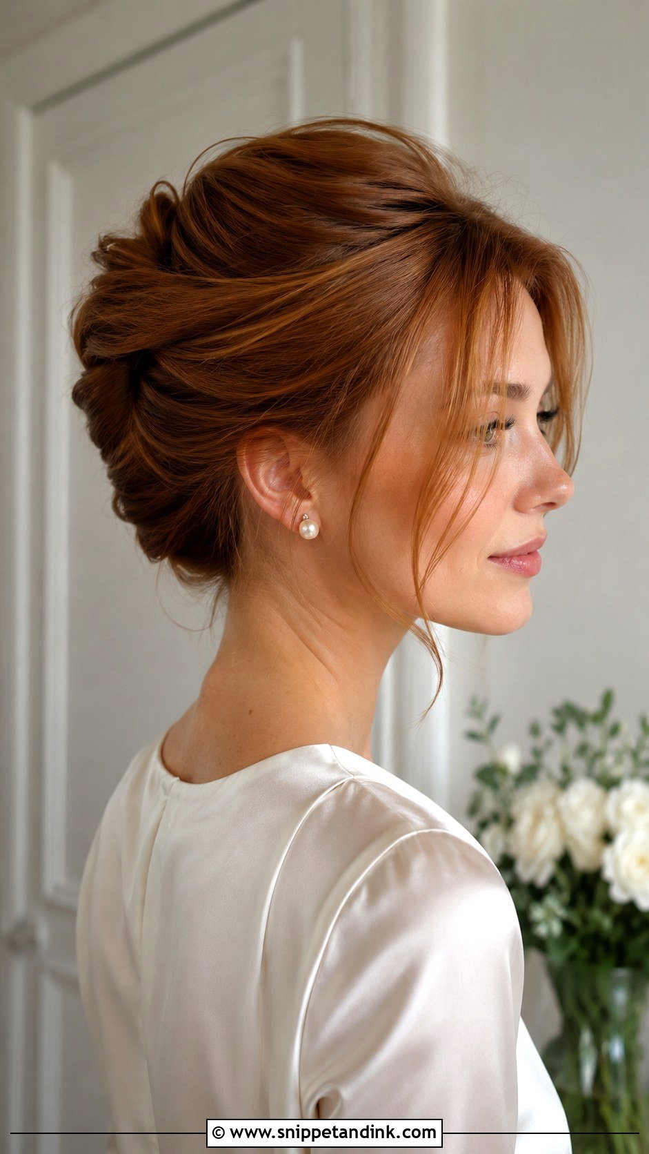 French Twist Upstyle For Long Hair - Snippet and Ink - 15 Upstyles for Long Hair Wedding Guest Ideas