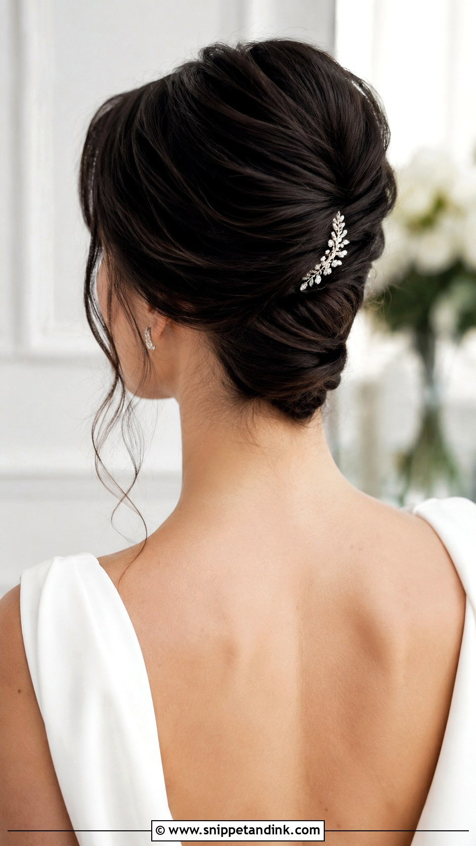 French Twist Wedding Hair - Snippet and Ink - 20 Dark Brown Wedding Hair Ideas
