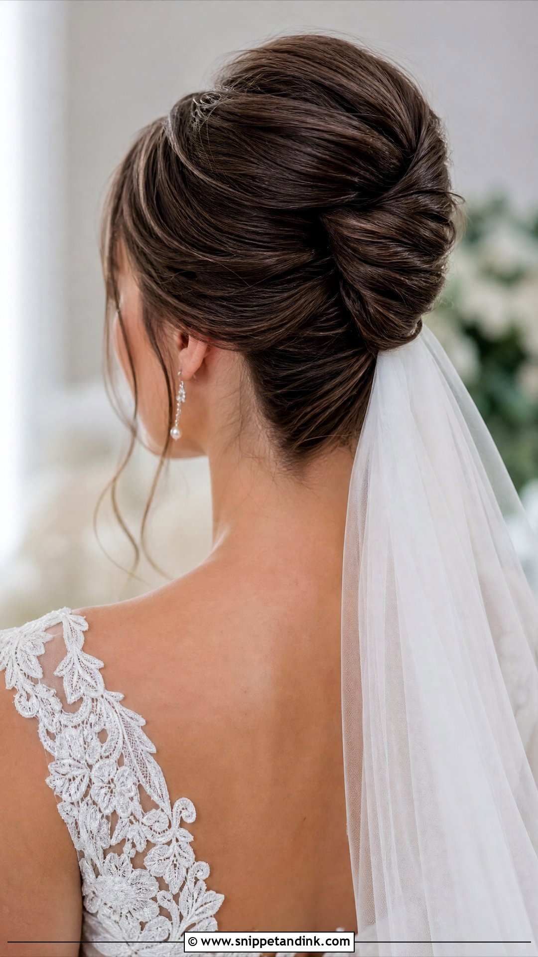 French Twist Wedding Hairstyle - Snippet and Ink - 20 Shoulder Length Bridal Hairstyles