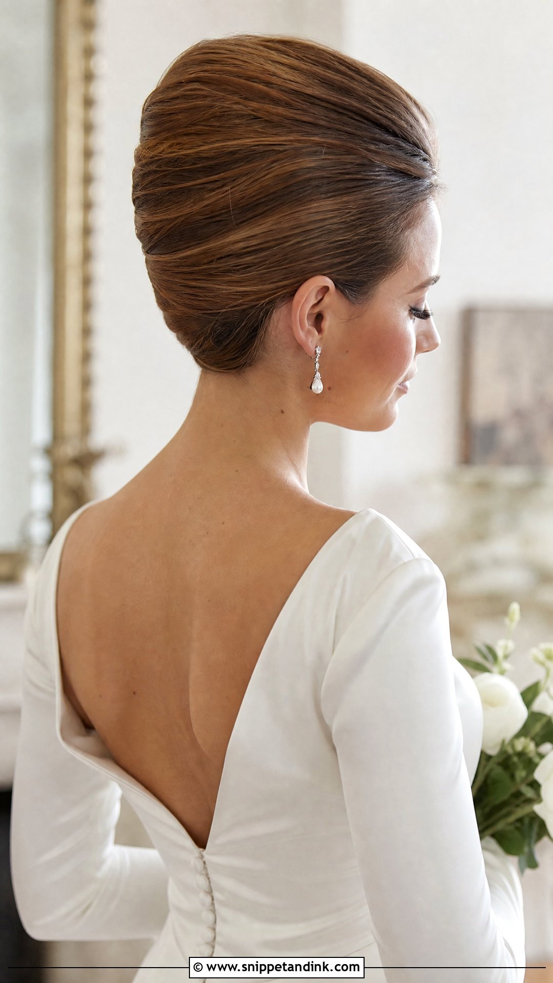 French Twist Wedding Hairstyle For Long Hair - Snippet and Ink - 15 French Twist Wedding Hairstyles
