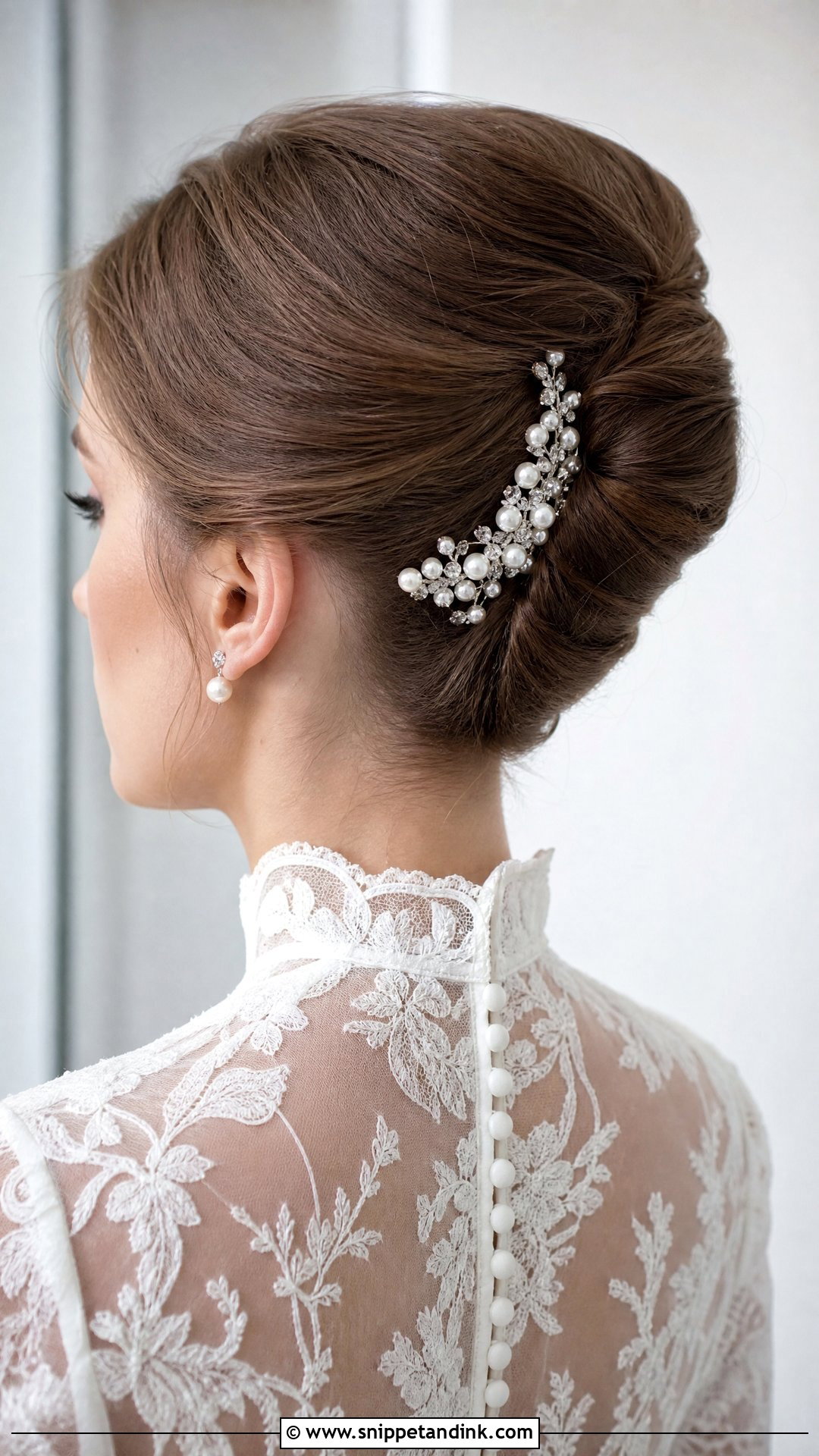 French Twist Wedding Hairstyle For Medium Hair - Snippet and Ink - 15 Easy Hairstyles for Medium Hair for Wedding