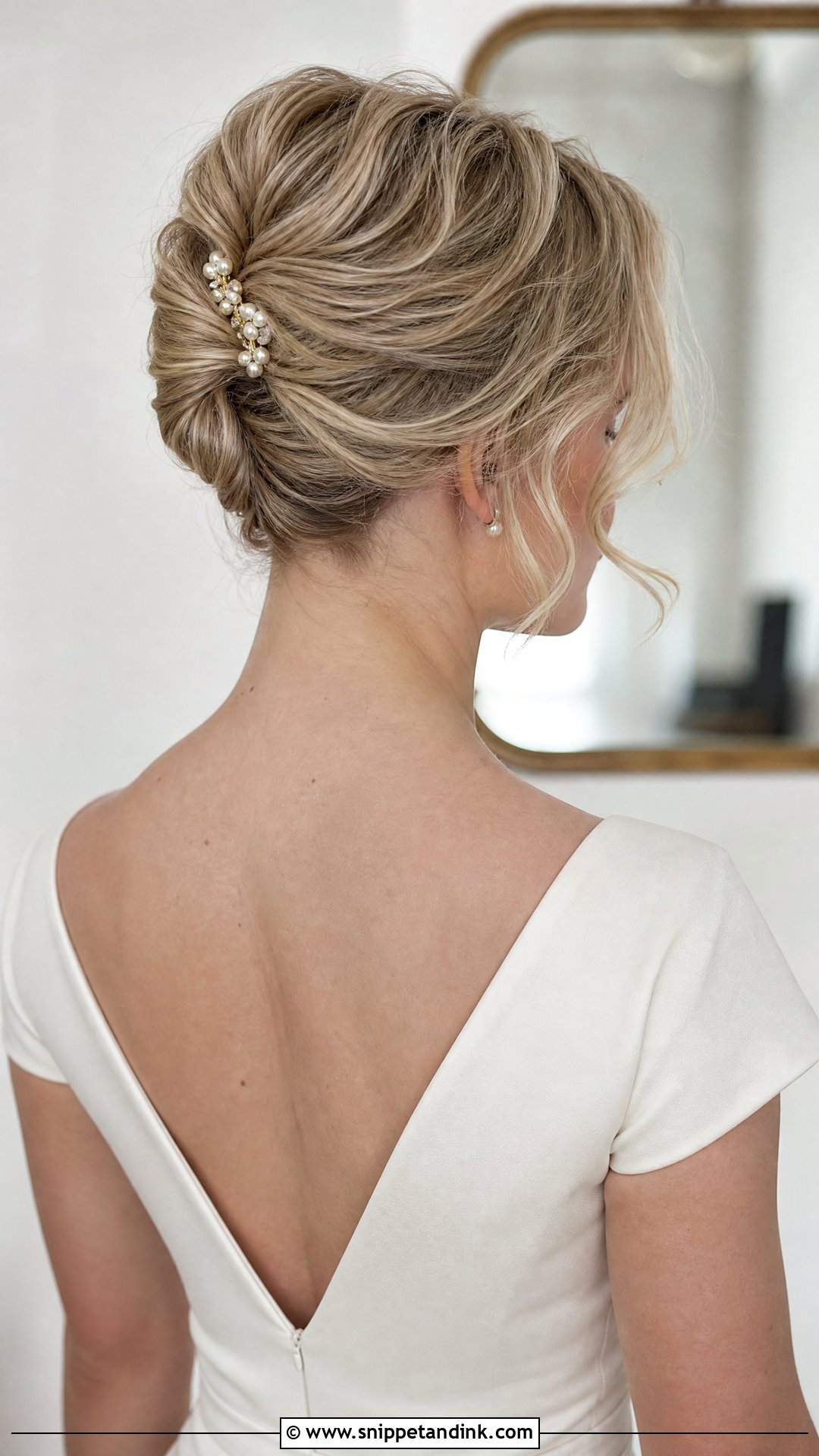 French Twist Wedding Hairstyle For Short Hair - Snippet and Ink - 15 French Twist Wedding Hairstyles