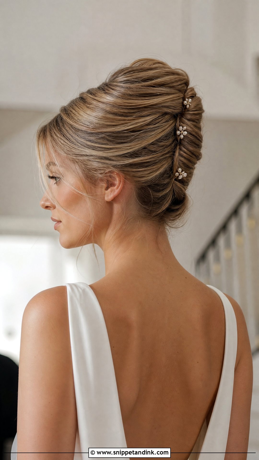 French Twist Wedding Hairstyle For Thick Hair - Snippet and Ink - 20 Thick Hair Wedding Styles