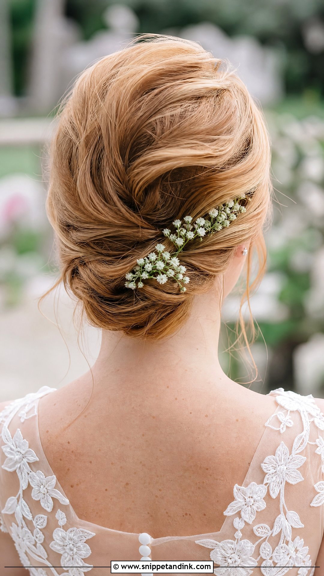 French Twist Wedding Hairstyle With Flowers - Snippet and Ink - 15 French Twist Wedding Hairstyles