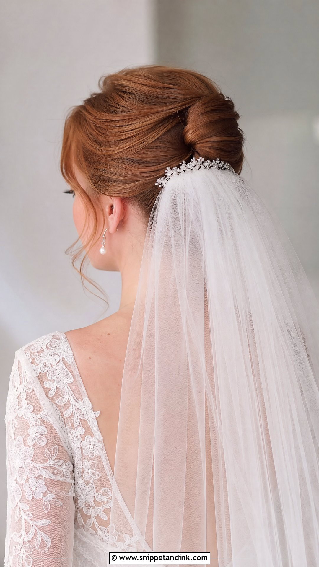 French Twist Wedding Hairstyle With Veil - Snippet and Ink - 15 French Twist Wedding Hairstyles