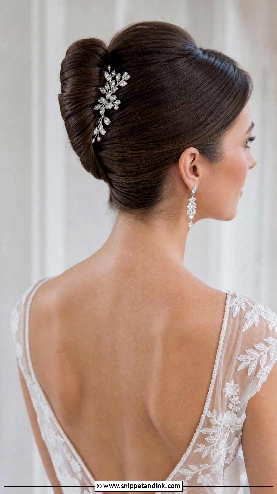 French Twist Wedding Hairstyle for Brown Hair - Snippet and Ink - 20 Wedding Hairstyles Brown Hair