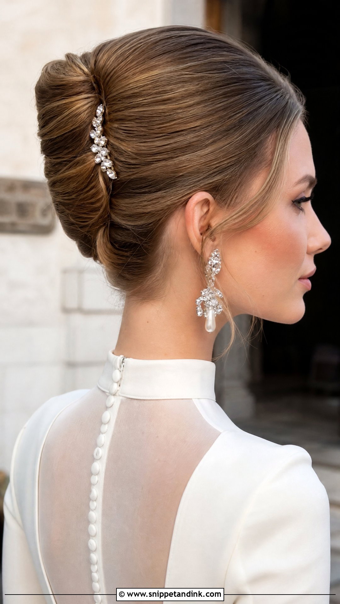 French Twist Wedding Updo - Snippet and Ink - 20 Traditional Wedding Hairstyles