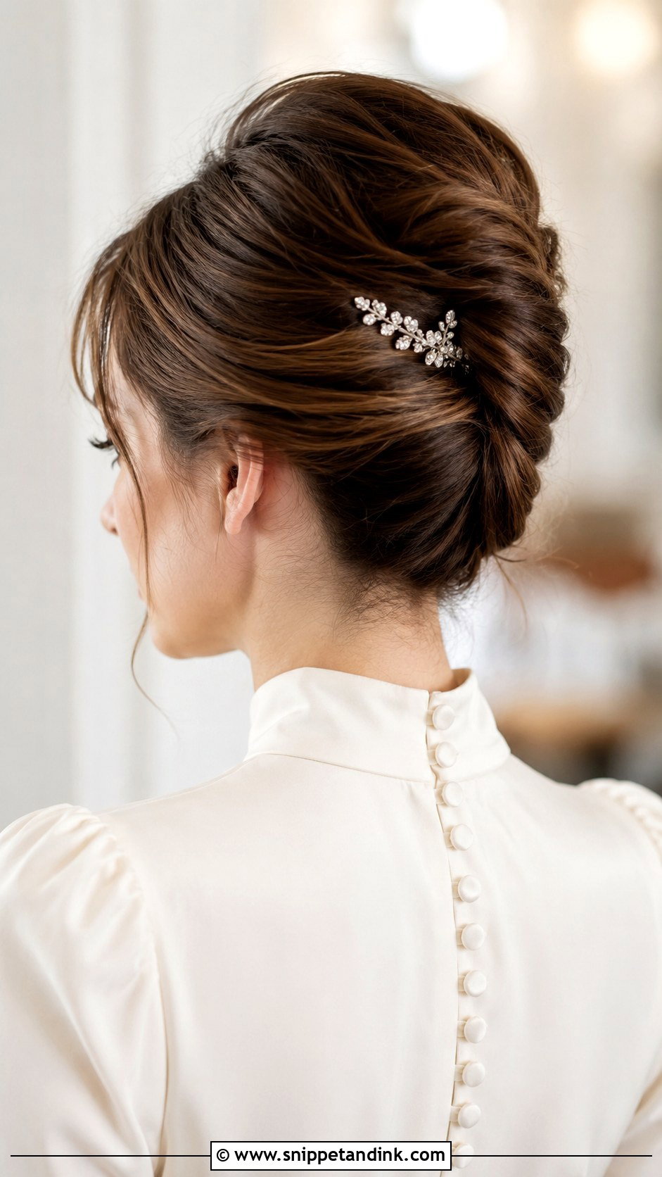 French Twist Wedding Updo For Long Hair - Snippet and Ink - 15 Upstyles for Long Hair Wedding