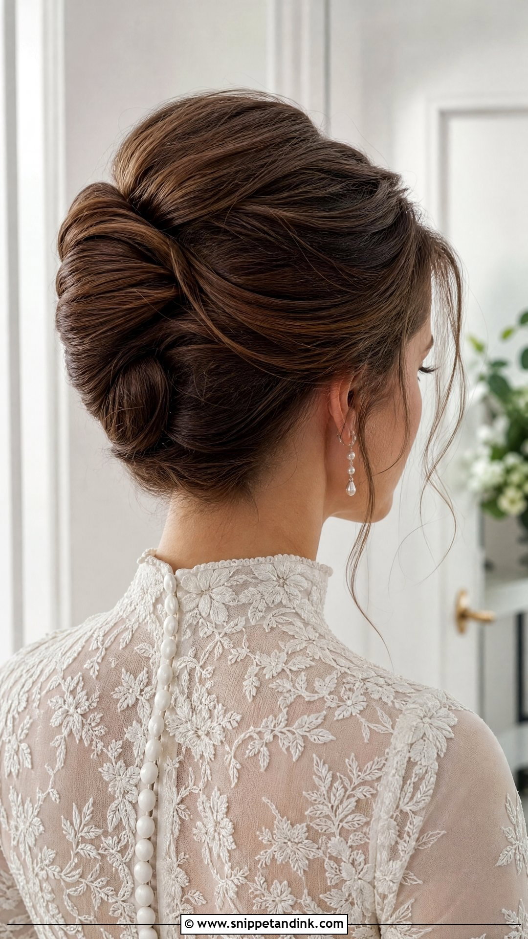 French Twist Wedding Updo For Long Hair - Snippet and Ink - 20 Up Hairstyles for Long Hair Wedding