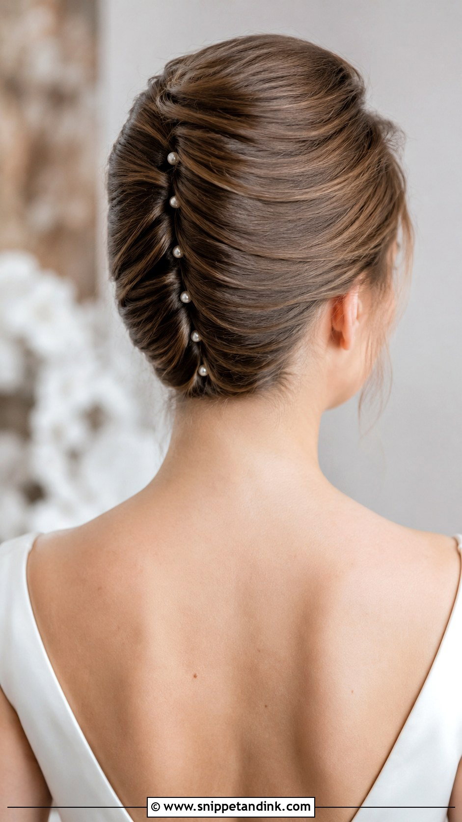 French Twist Wedding Updo For Long Hair - Snippet and Ink - 15 Up Do for Long Hair Wedding Ideas