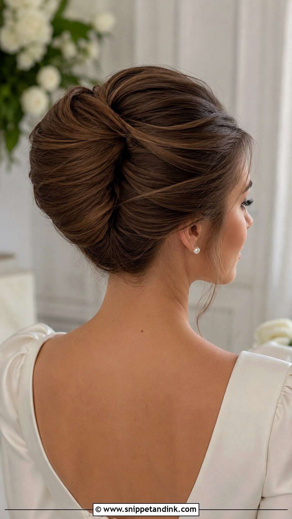 French Twist Wedding Updo For Thick Hair - Snippet and Ink - 15 Thick Hair Updo Wedding Ideas