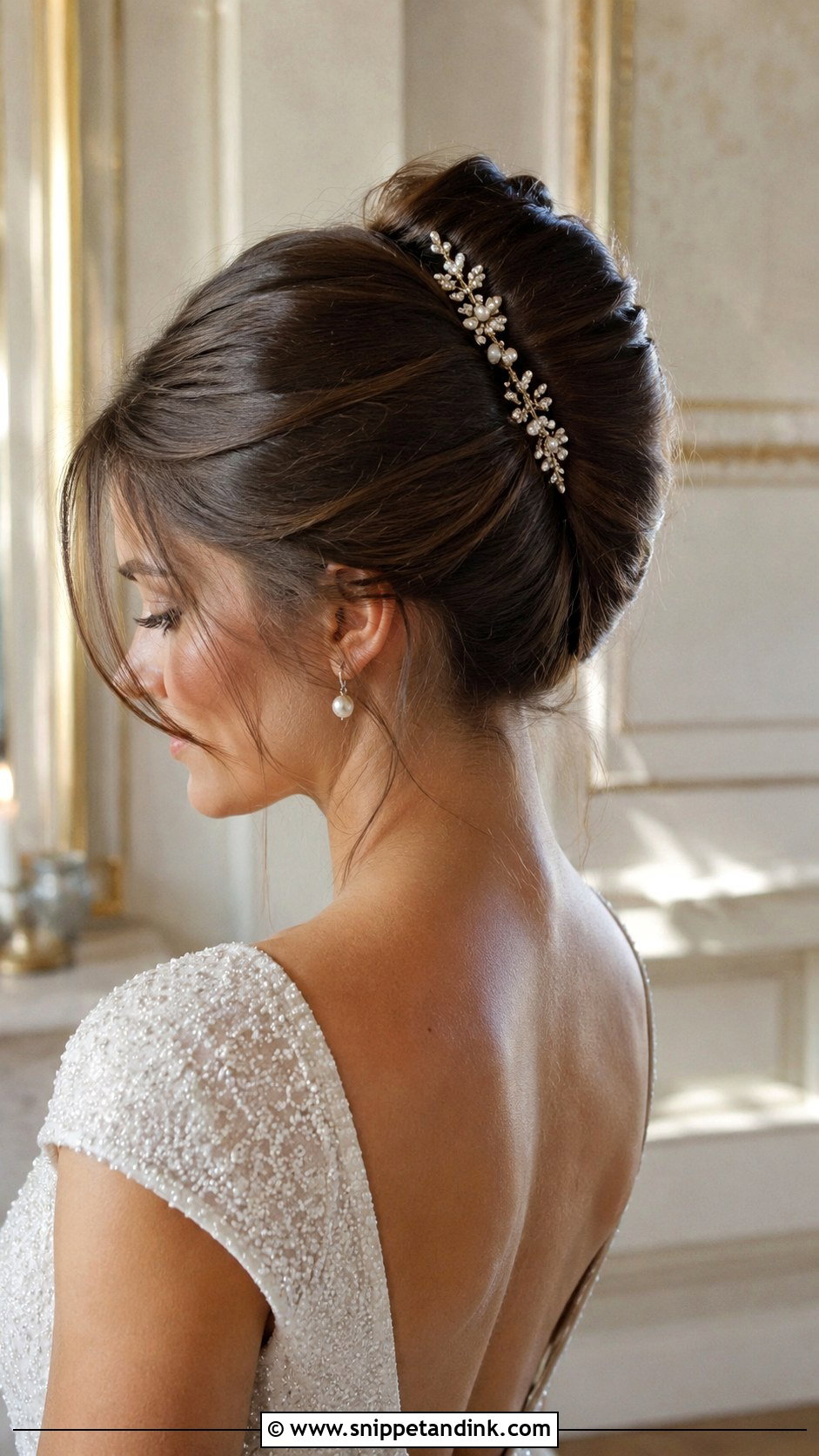 French Twist Wedding Updo for Fine Hair - Snippet and Ink - 25 Bridal Hair for Fine Hair Ideas