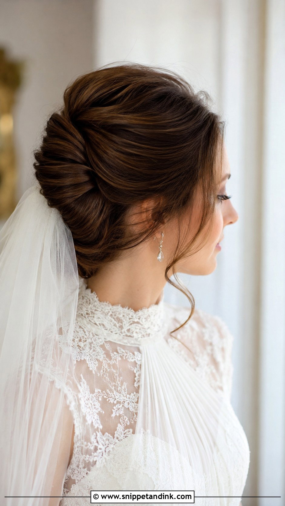 French Twist Wedding Updo for Long Hair - Snippet and Ink - 30 Wedding Hair Styles for Long Hair