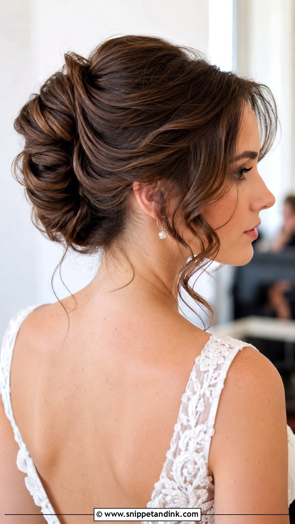 French Twist With Curled Tendrils - Snippet and Ink - 30 French Twist Wedding Hair Ideas