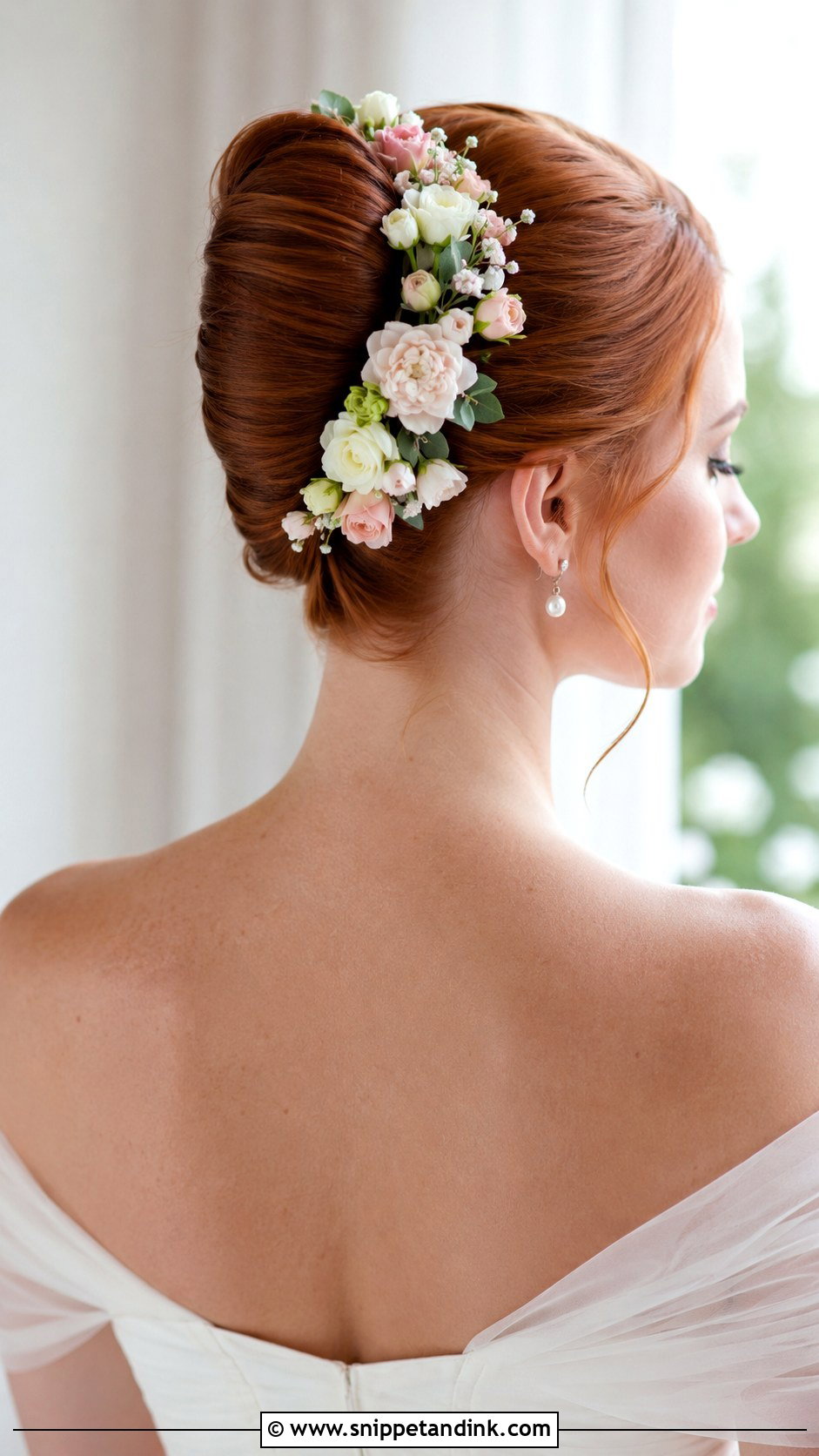 French Twist With Floral Headband - Snippet and Ink - 20 Bridal Updo with Headband Ideas