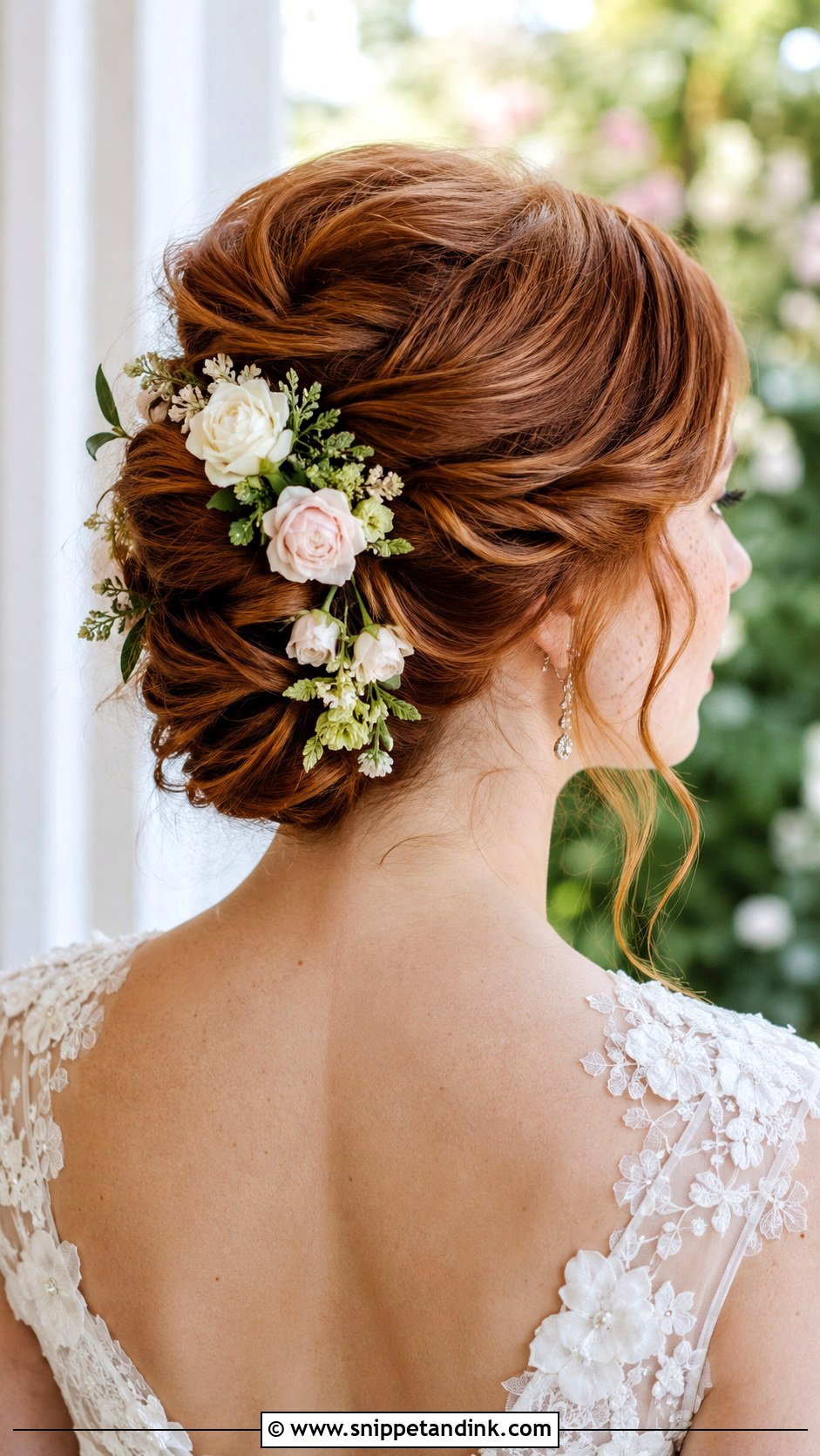 French Twist With Flowers - Snippet and Ink - 30 French Twist Wedding Hair Ideas