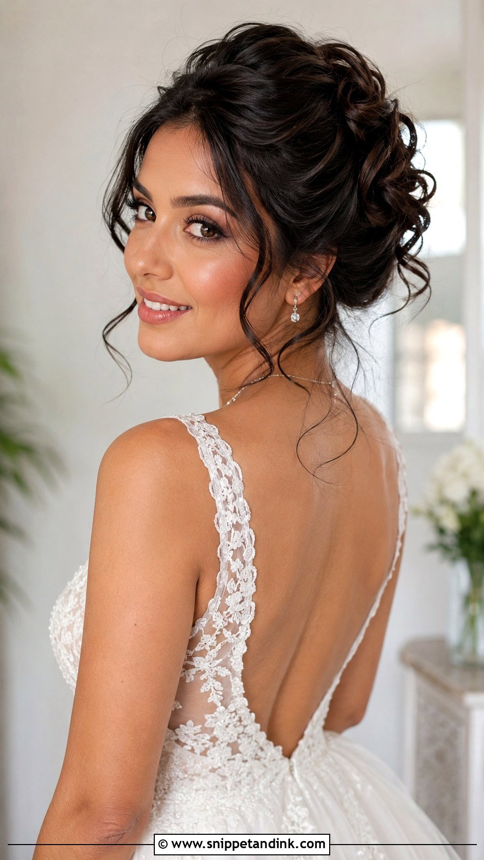 French Twist With Loose Curls - Snippet and Ink - 25 French Twist Bridal Hair Ideas