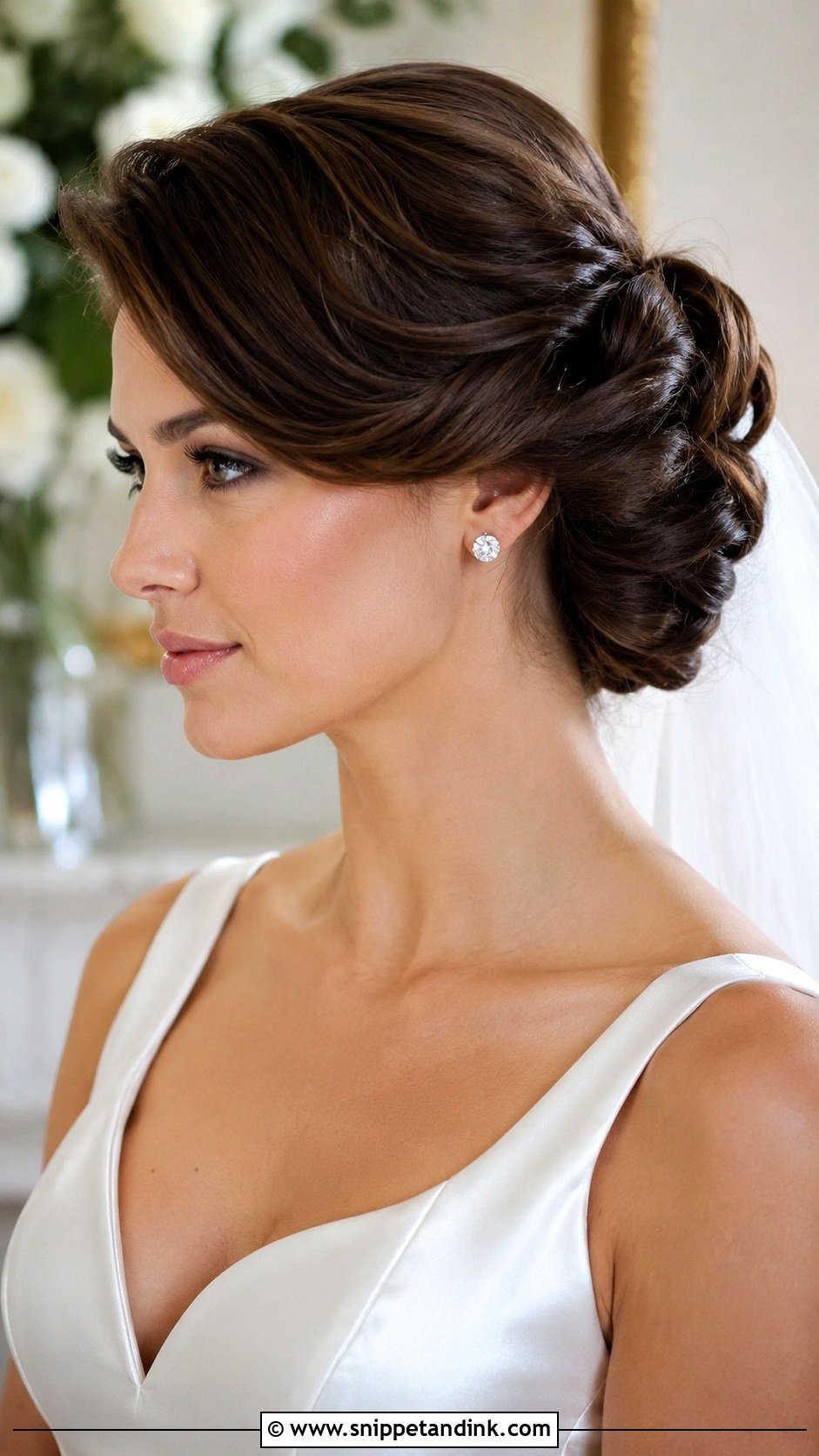 French Twist With Side Part - Snippet and Ink - 30 French Twist Wedding Hair Ideas
