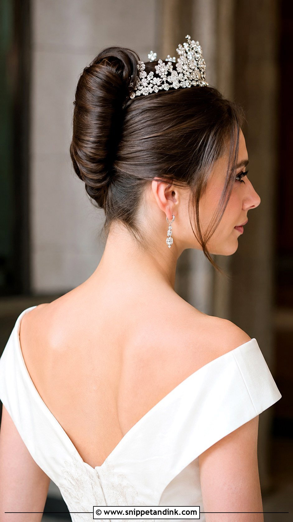 French Twist With Tiara - Snippet and Ink - 20 Bridal Hair with Tiara Ideas
