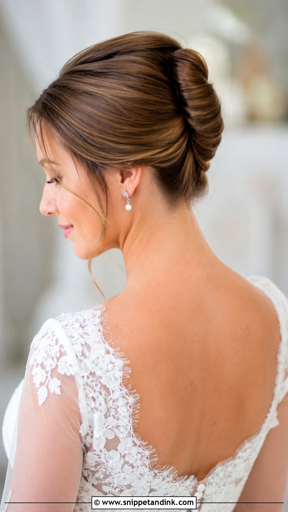 French Twist for Short Hair - Snippet and Ink - 30 Short Hair Wedding Ideas