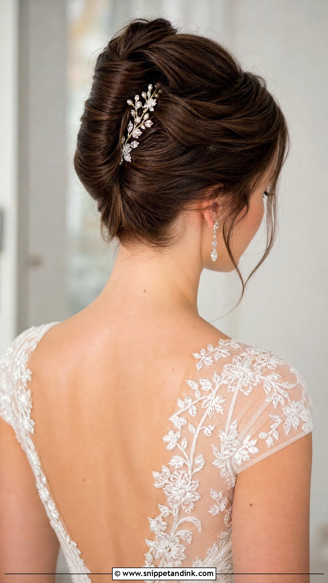 French Twist for Short Hair - Snippet and Ink - 20 Short Hair Wedding Ideas
