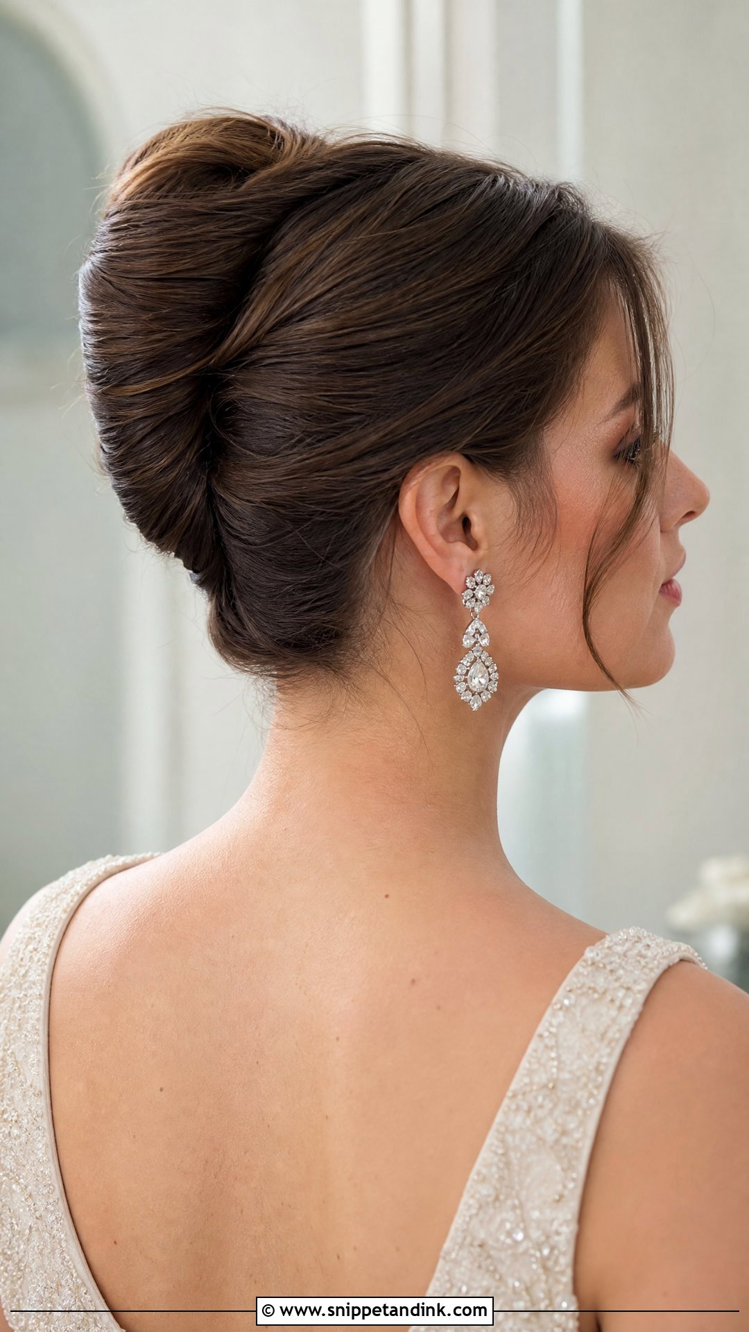 French Twist for Short Hair - Snippet and Ink - 20 Short Haired Bride Ideas