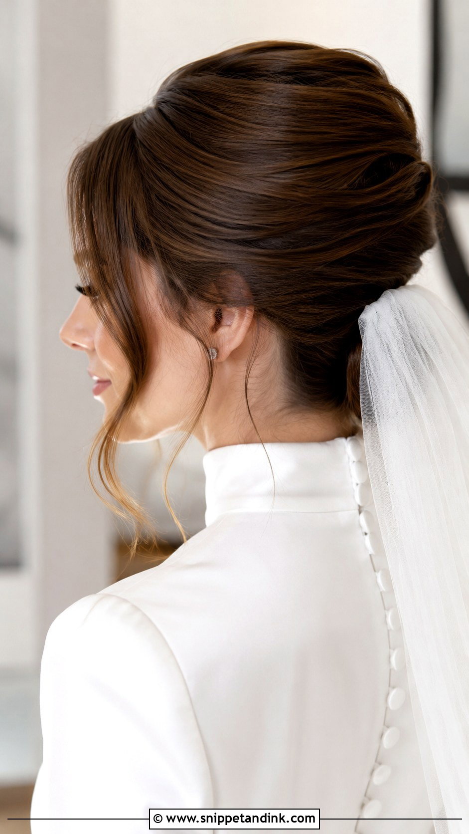 French Twist for Shoulder Length Hair - Snippet and Ink - 25 Shoulder Length Wedding Hair Ideas