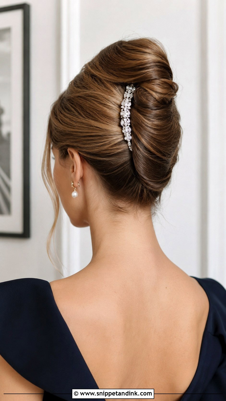 French Twist for Straight Hair - Snippet and Ink - 25 Straight Bridal Hair Ideas