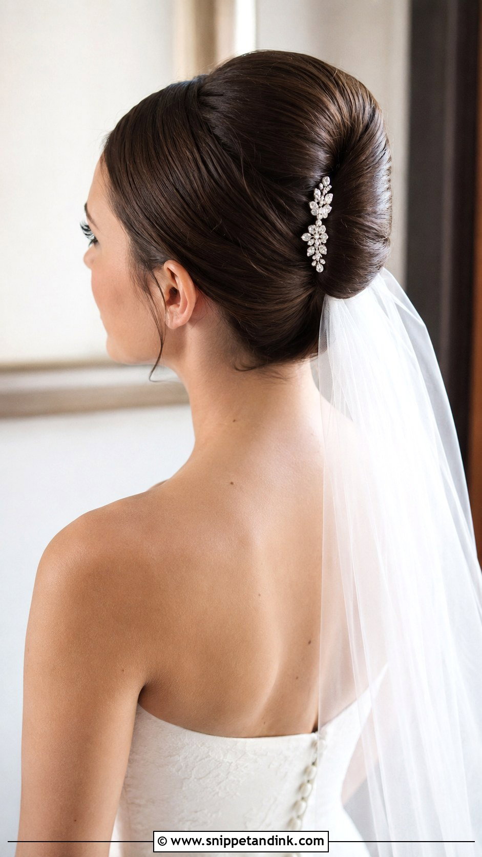French Twist for Strapless Bride - Snippet and Ink - 25 Wedding Hairstyles for Strapless Dress