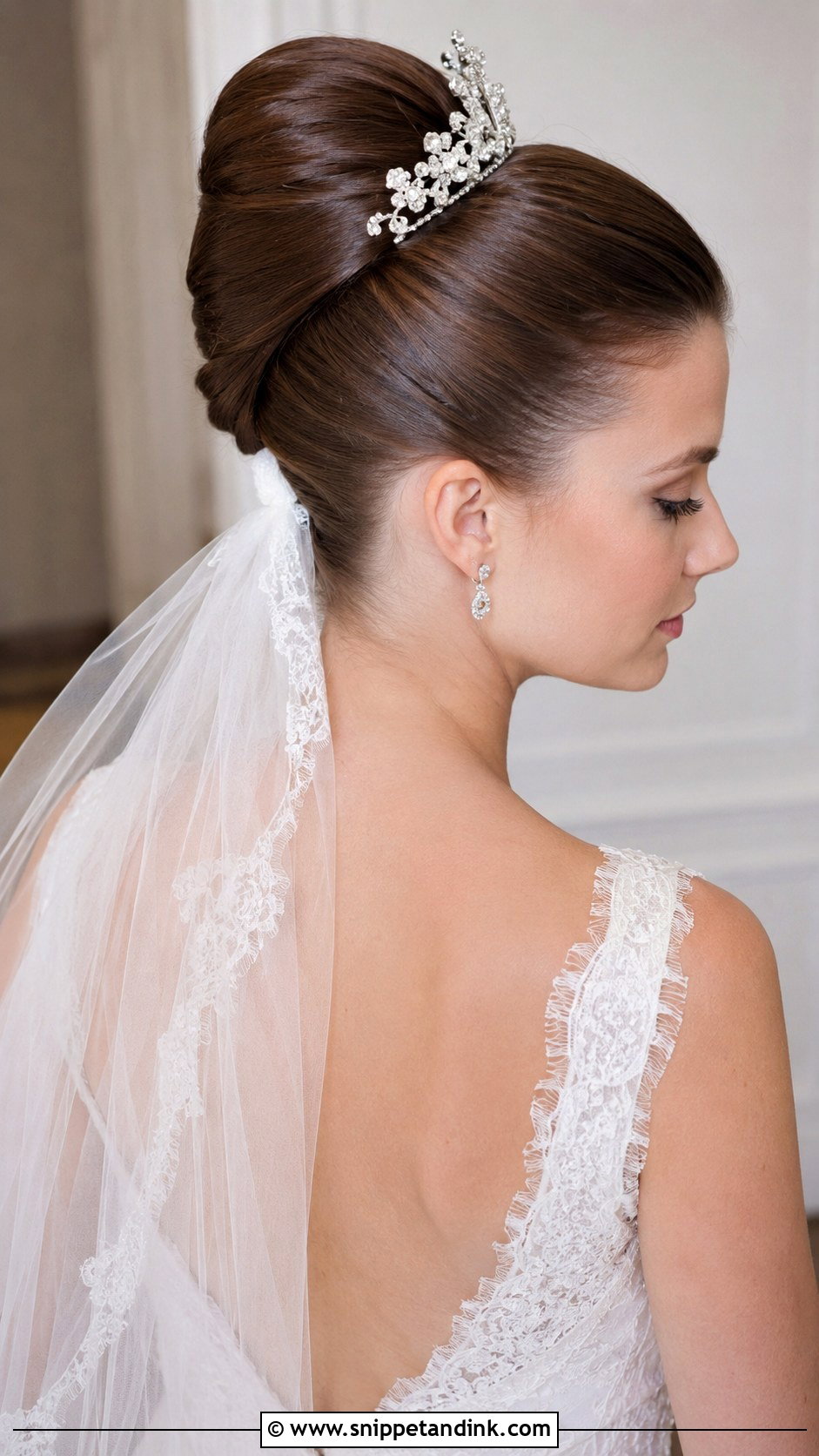 French Twist with Tiara - Snippet and Ink - 20 Bride Hairstyles with Tiara